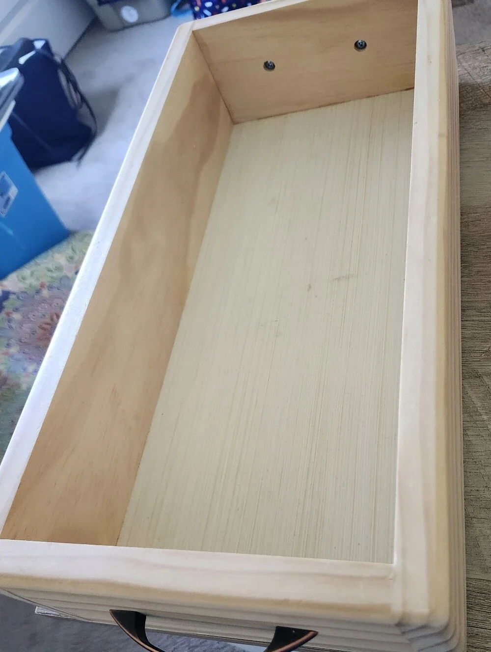 10 Pound Soap Mold OR Wooden Drawer Storage Tray with Brass-Tone Handle